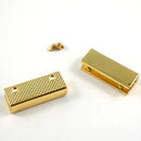 Emmaline Rectangular Strap End Caps 1"